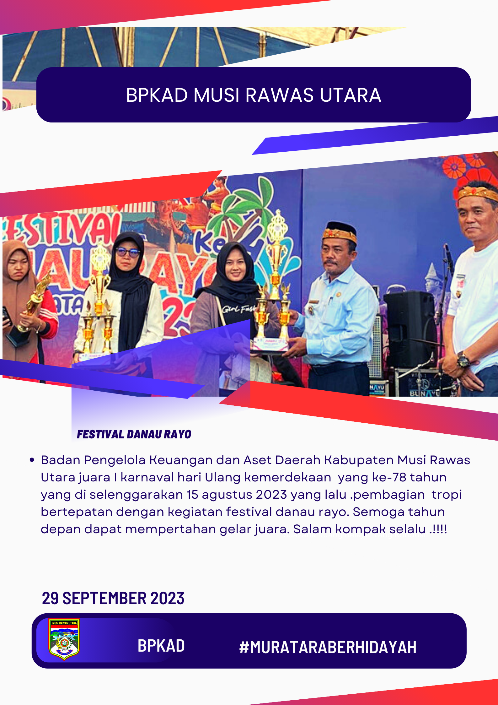 Juara 1 karnaval HUT RI yang ke -78